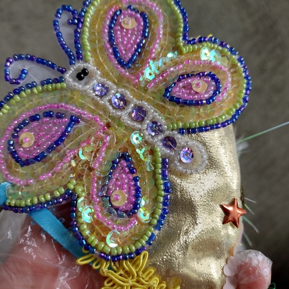 Handmade fabric masquerade mask, stylish, brand new - Picture 9 of 9